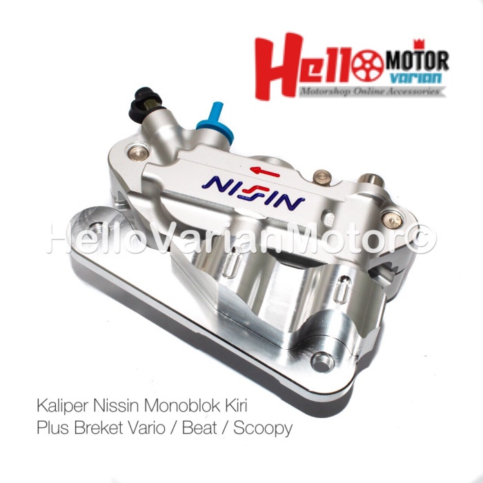 Ori Kaliper Nissin Monoblok Kiri Plus Breket Beat / Vario / Scoopy