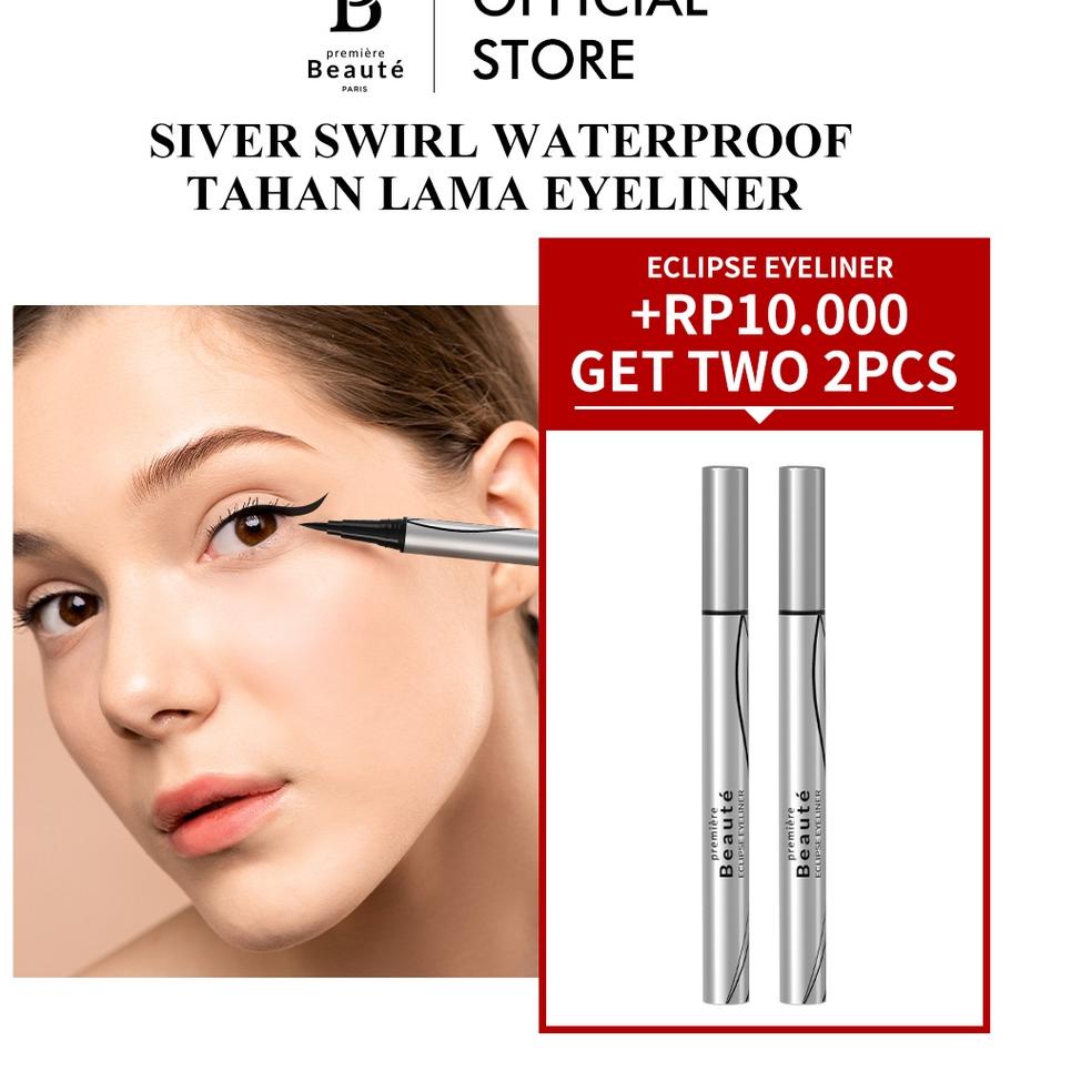 Klaim promoW2i2H [BPOM] Premiere Beaute Waterproof Eyeliner Tahan Hingga 24 Jam Soft Tip Brush Hitam