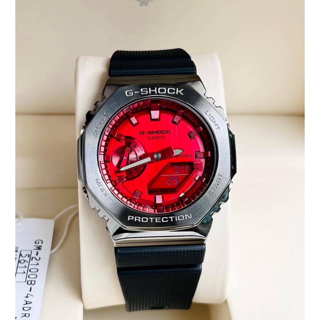 Jam Tangan Casio G-Shock Pria Gshock GM-2100B-4A Metal Covered LED AutoLight