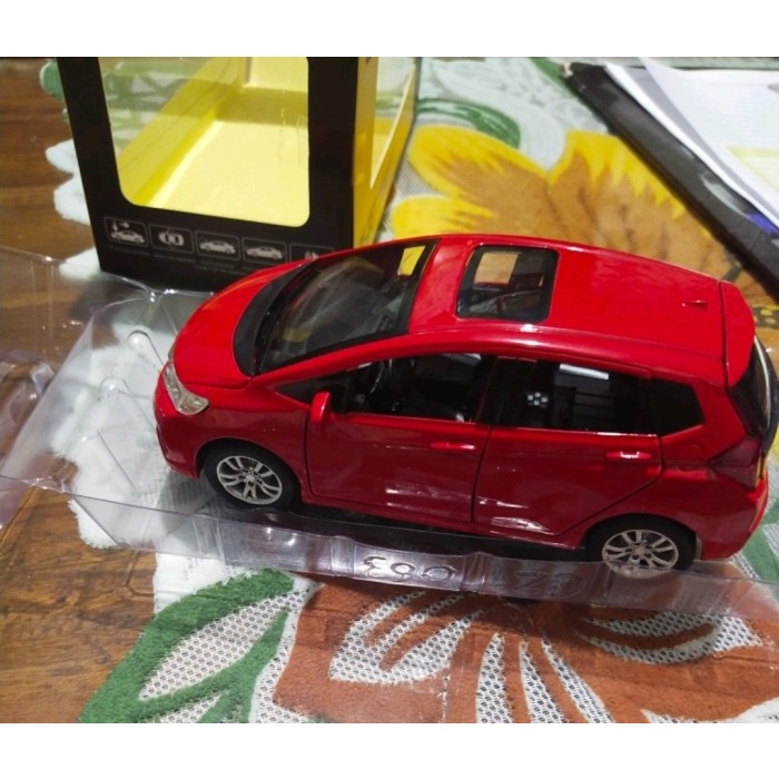PROMO HONDA FIT JAZZ DIECAST MINIATUR MOBIL MOBILAN MAINAN BESI ANAK COWOK TERBARU