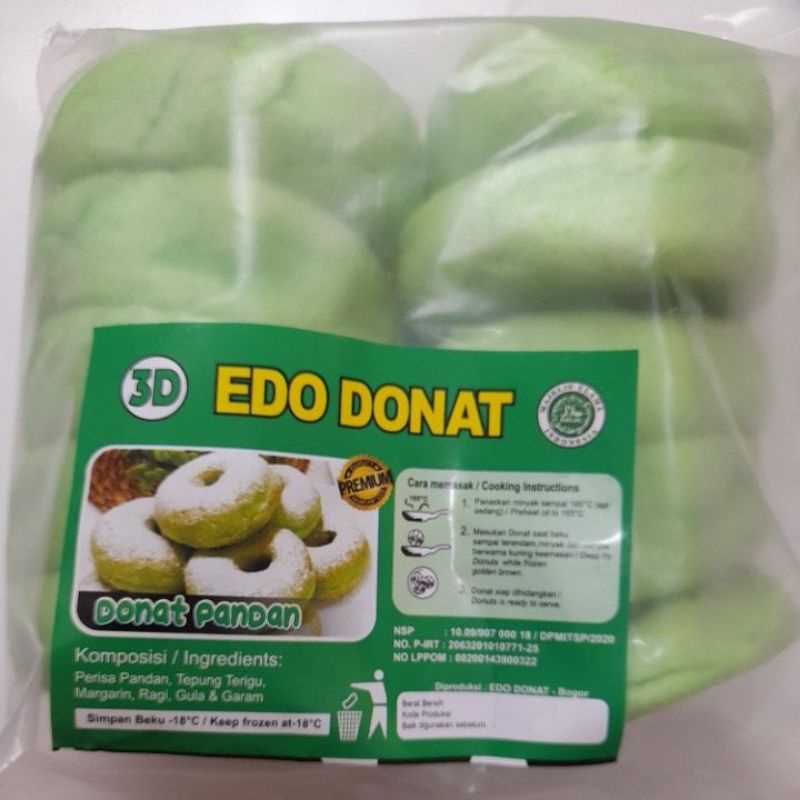 

EDO Donat pandan jumbo isi 10