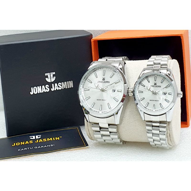 Jam Tangan Fashion Couple Jonas Jasmin JJ 3114 Rantai Original Tahan Air