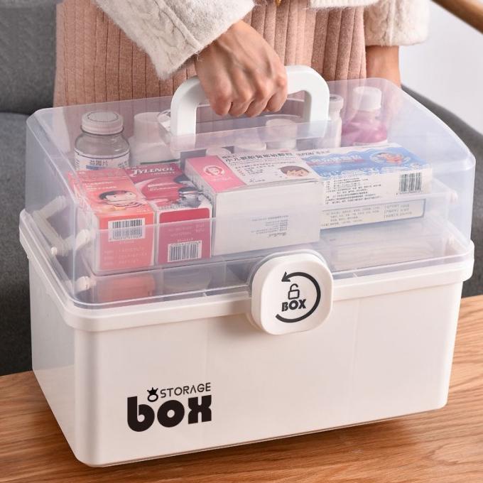 3 Layers First Aid Medicine Box / Kotak Obat P3K 3 Tingkat Putih H317