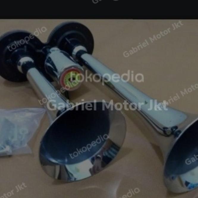 Klakson Angin Air Horn 2 Trompet Cicada 12/24Volt