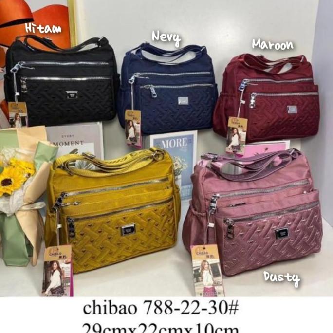 TAS SELEMPANG WANITA ORI CHIBAO KANVAS 7Sleting