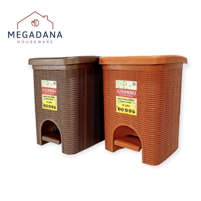 Tempat [Md] Tempat Sampah Injak / Tong Sampah Injak Plastik 15 Liter