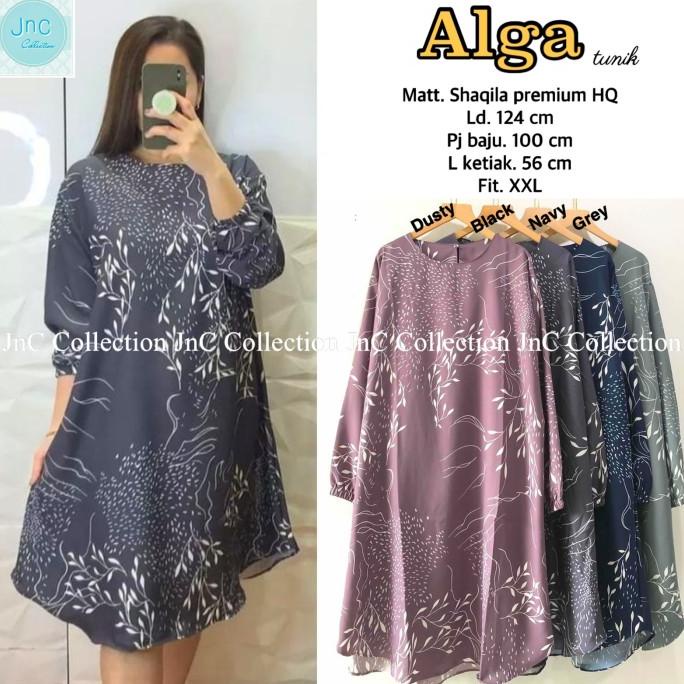TUNIK JUMBO WANITA MOTIF BUNGA LD 124 - ALGA TUNIK
