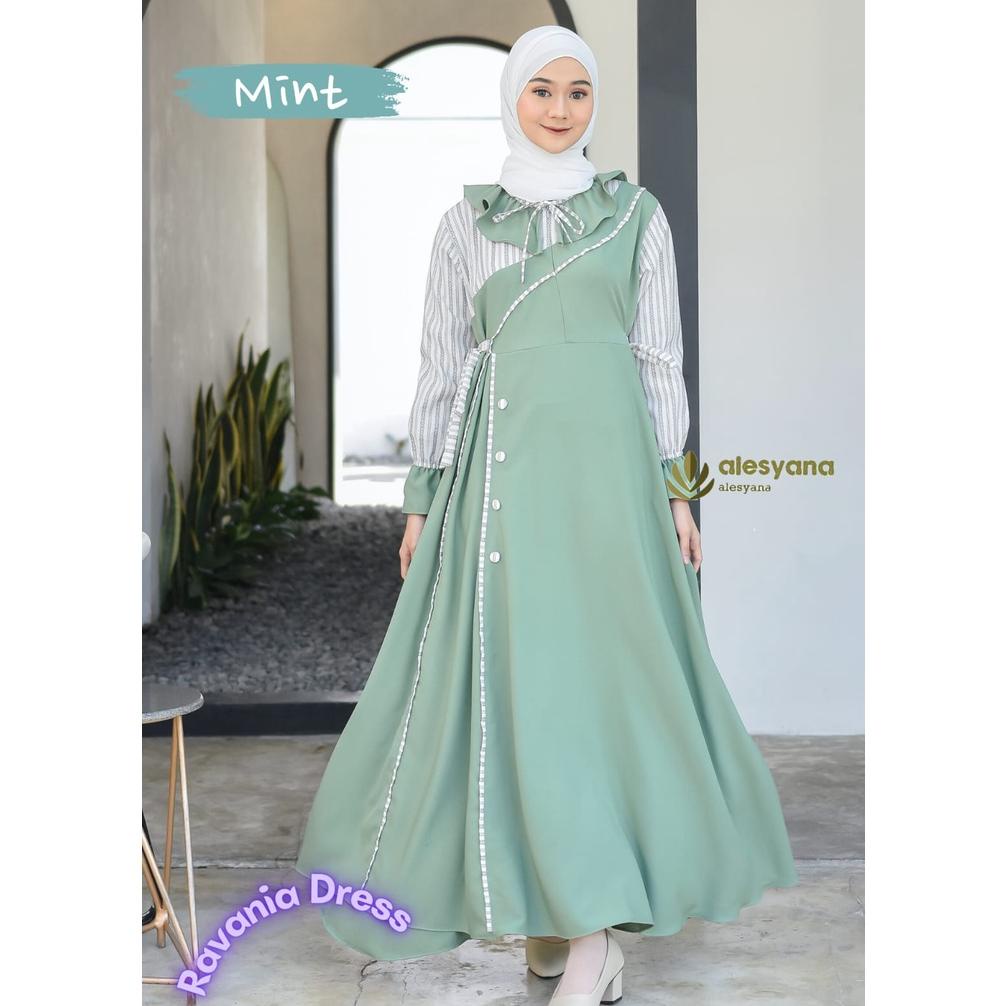 GAMIS WANITA TERBARU 2022  RAVANIA DRESS MIX SALUR SIMPLE ORI BY ALESYANA VIOLA HIJAB .