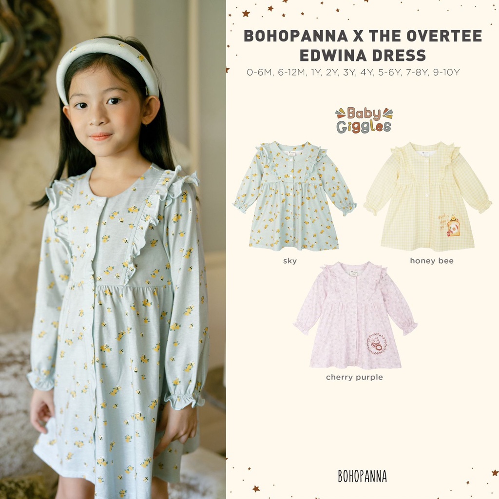 BOHOPANNA X THE OVERTEE - EDWINA DRESS / Dress Anak Perempuan