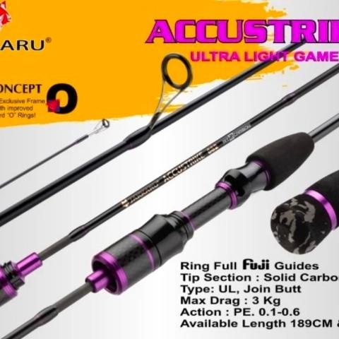 joran UL jakkaru accustrike full Fuji guide 632 dan 702 2-8lb