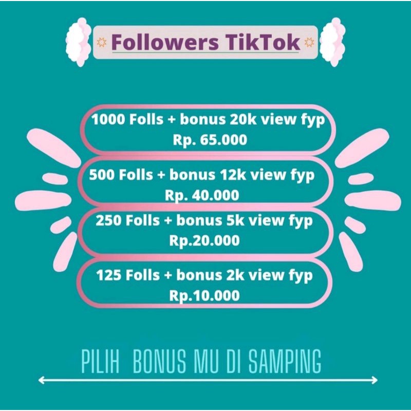 Follower permanen aktif tiktok / folowers tiktok / followers tiktok permanen / jual followers tiktok