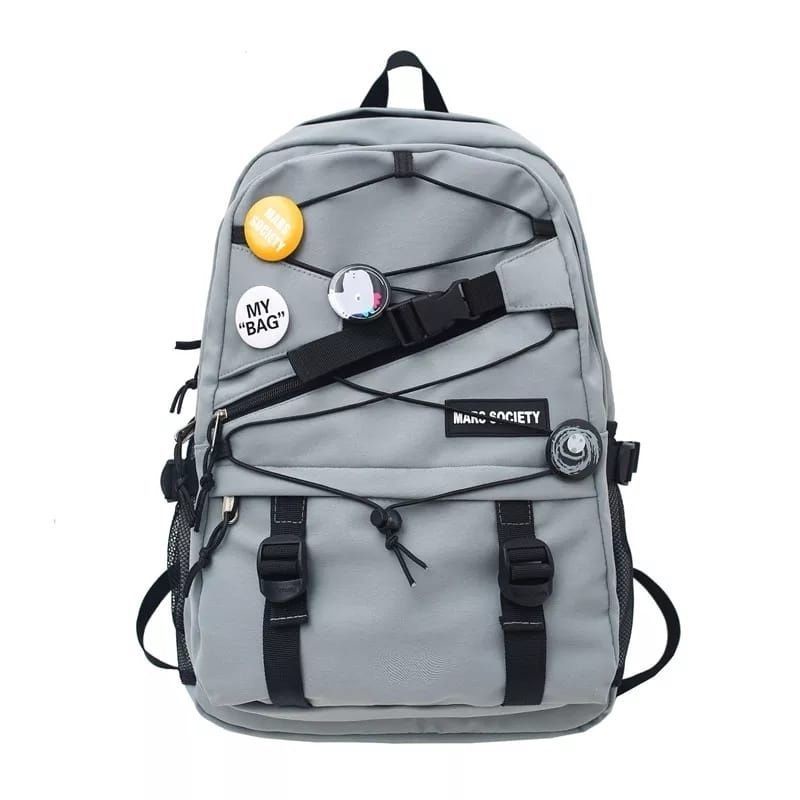 Tas Backpack Rj Pria/Wanita Fhasion Style Ransel Sekolah Free Pin Bros Tas Sekolah Tas Punggung SD/SMP/SMA