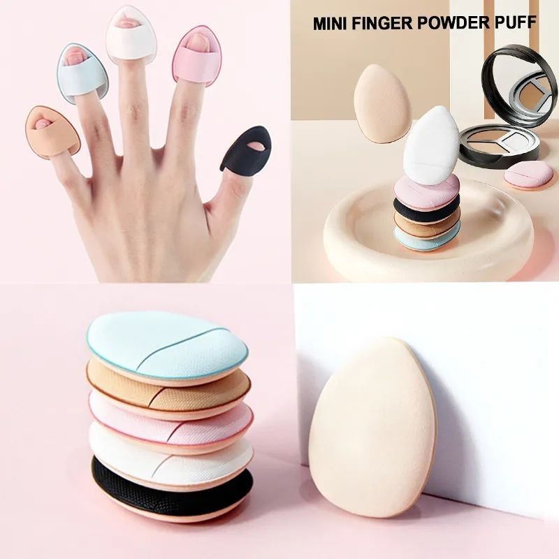 finger puff ukuran mini makeup sponge kosmetik thumb air cushion concelear stabilo