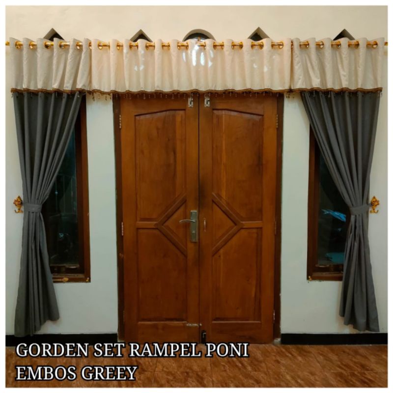Gorden Set Rempel Poni Jendela Pintu
