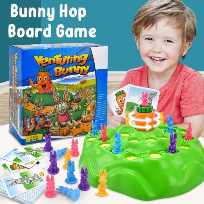 TOKO GROSIR Bunny Hop Funny Rabbit Family Fun Board Game For kids