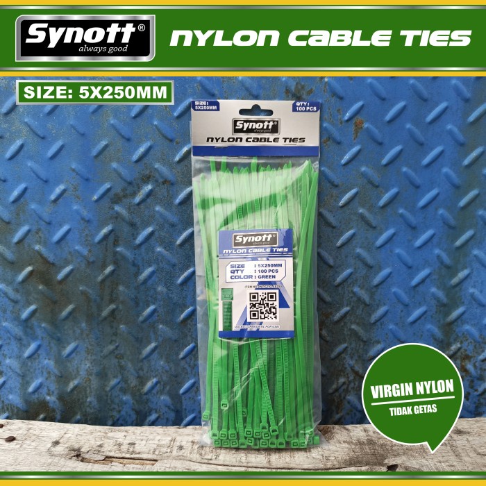 

Terlaris Kabel Tis 250 Mm X 5 Mm Cable Ties Hijau Isi 100Pcs