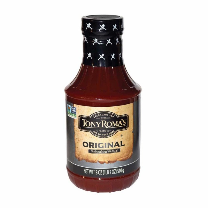 

TONY ROMAS Original Barbecue Sauce BBQ 510 Gram (Made in USA)