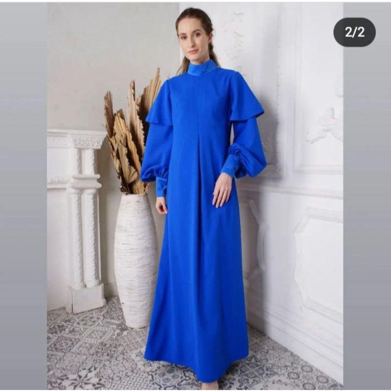 ariza Dress/gamis satin/dress gamis