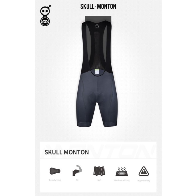 Celana BIB MENS Monton Urban Skull Monton Gray / BIB