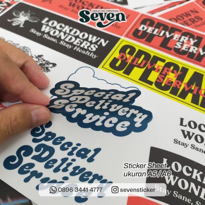 

Sticker Sheet Waterproof ukuran A5/A6/Custom size - lam. doff/glossy