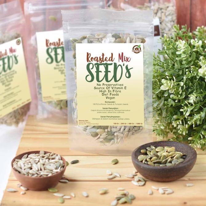 

PRODUK ROASTED MIX SUNFLOWER PUMPKIN SEEDS ( PANGGANG ) - 1 KG
