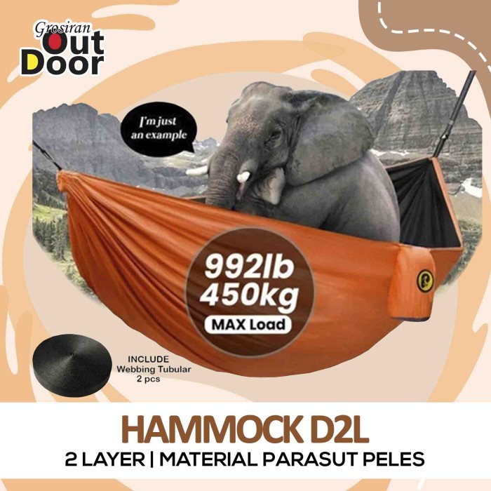 Hammock Tempat Tidur Dewasa Kombinasi Sport Best Seller Single A5B2 Mendaki Polos Berkualitas Simple