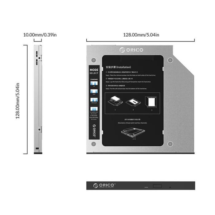 Orico Laptop Hard Drive Caddy 9.5Mm For Optical Drive - Orico M95Ss