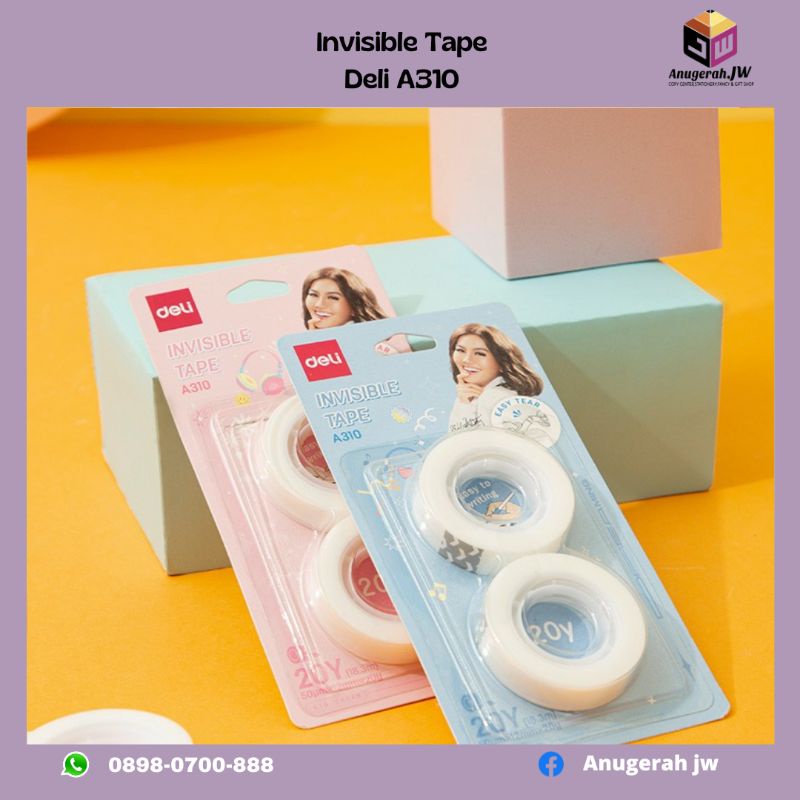 

Deli Invisible Tape / Selotip Bening Bisa Ditulis Pulpen 18m [ Edisi AGNEZ MO ]- CA310