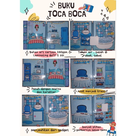 TOCA BOCA BOOK LIFE WORLD BUKU BLUE HOUSE / BUKU EDUKASI ANAK BP BPAN / MAINAN BUKU TOCA BOCA