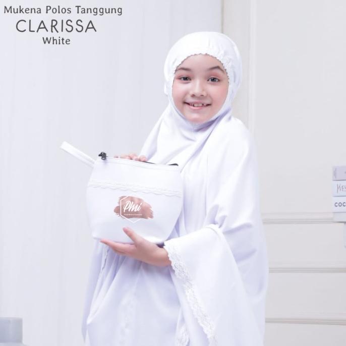 TERBARU MUKENA ANAK TANGGUNG POLOS CLARISSA (PUTIH)