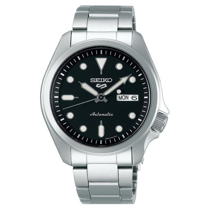 Seiko 5 Sports Srpe55K1 Black Dial Stainless Steel Strap Srpe55