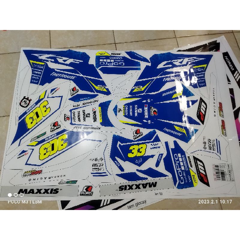 decal stiker fullbody crf 150L kombinasi flow stabilo
