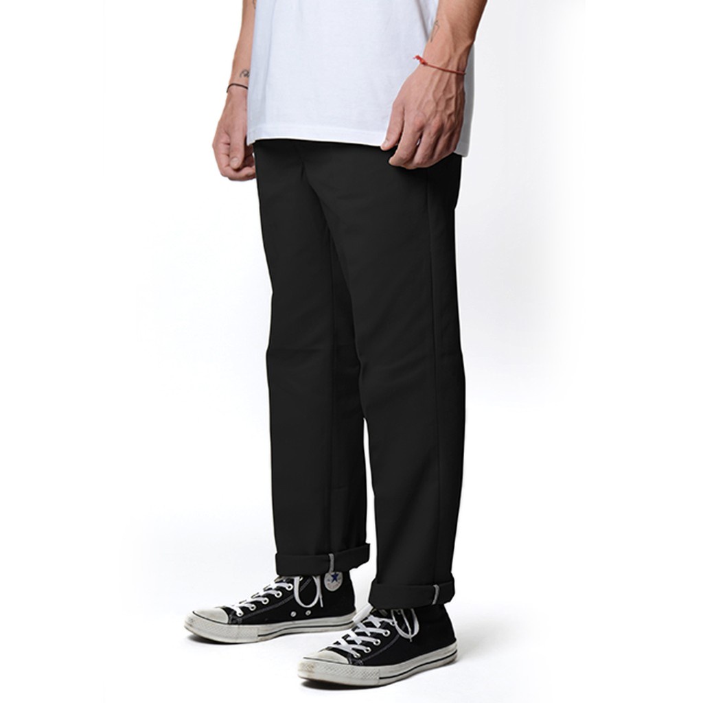 Promo Dickies Wp873 Slim Straight Fit Work Pant Black Terlaris
