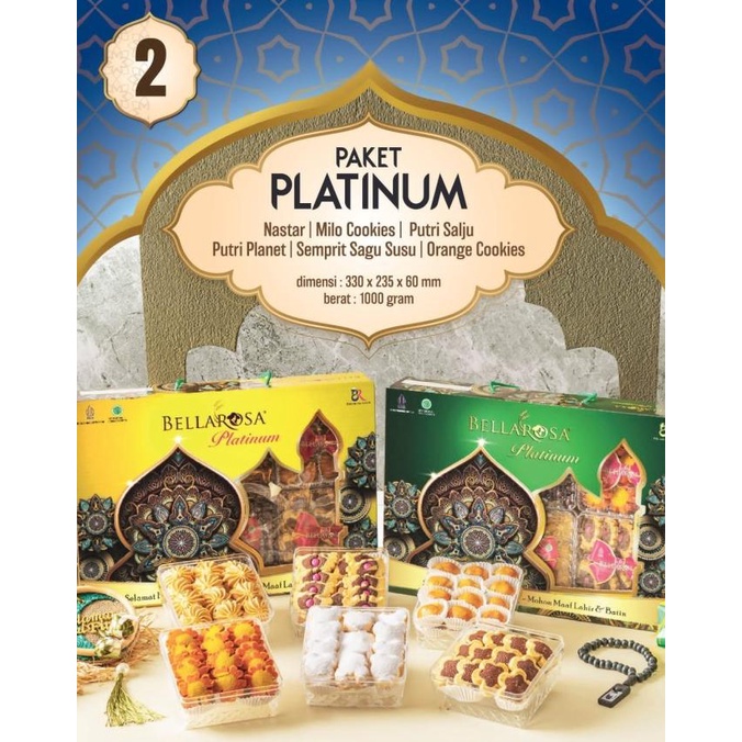 

Hampers Parsel Ramadan Platinum Kue Lebaran Bellarosa Isi 6 Kue Original