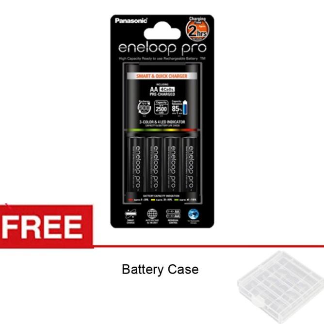 Panasonic Eneloop Quick Charger + Battery Eneloop Pro Aa 2500Mah 4 Pcs