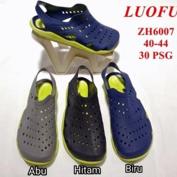 Sepatu Sandal Jelly Karet Pria Import Luofu Zh 6007