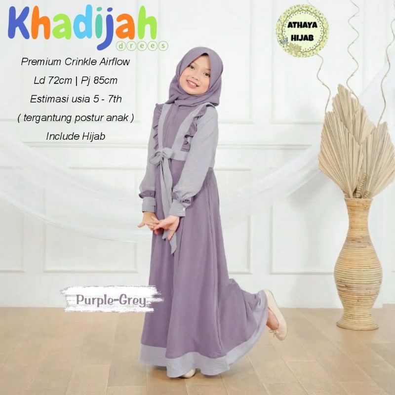 GAMIS/DRESS ANAK KHADIJAH SET DRESS