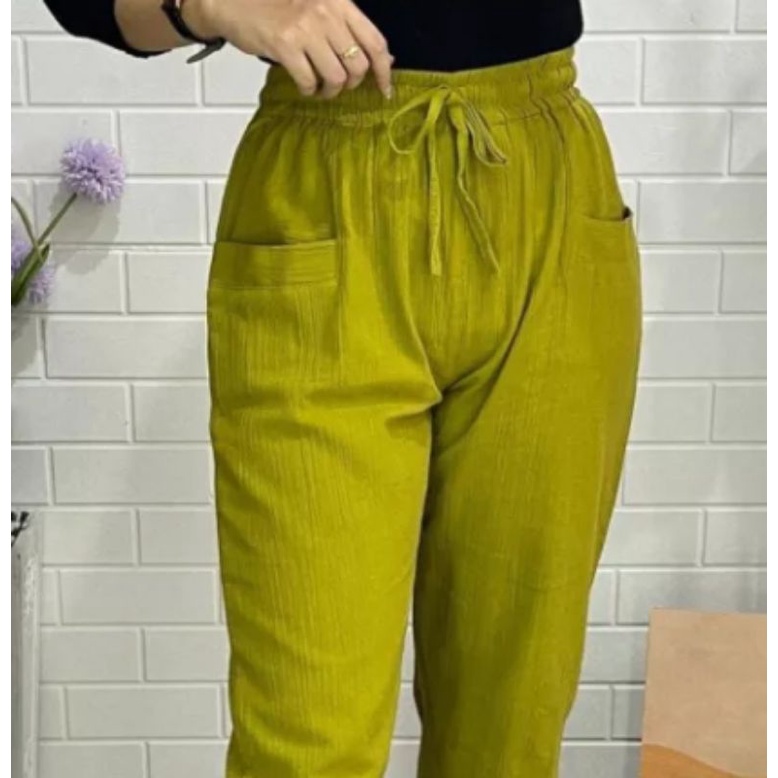 Celana Haruka Pants Crinkle 7/9 / Celana Sasha Pants Croop Pants Jumbo