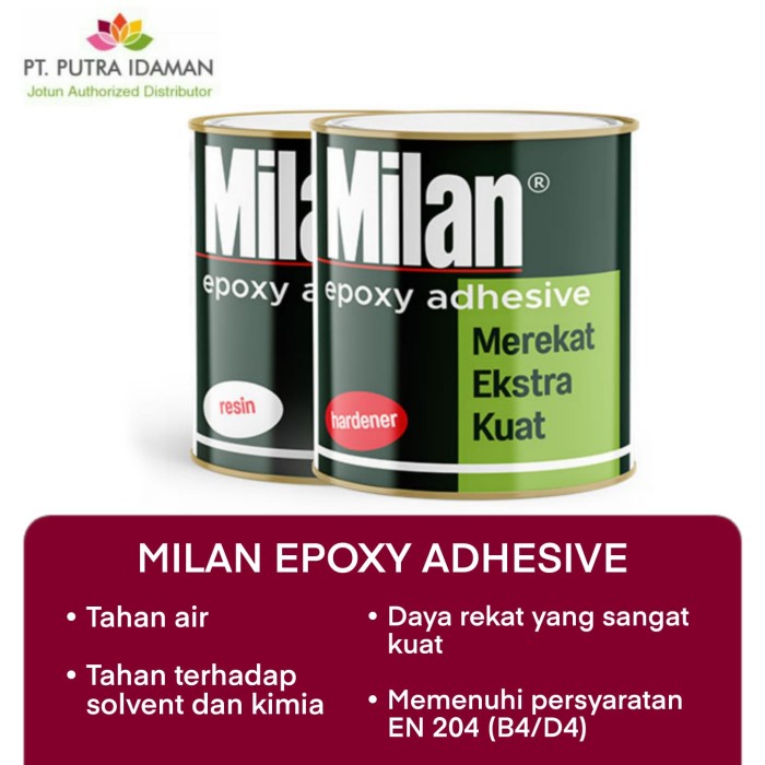 Terlaris Lem Epoxy Milan Adhesive 1Set Resin + Hardener @1Kg / Milan Resin