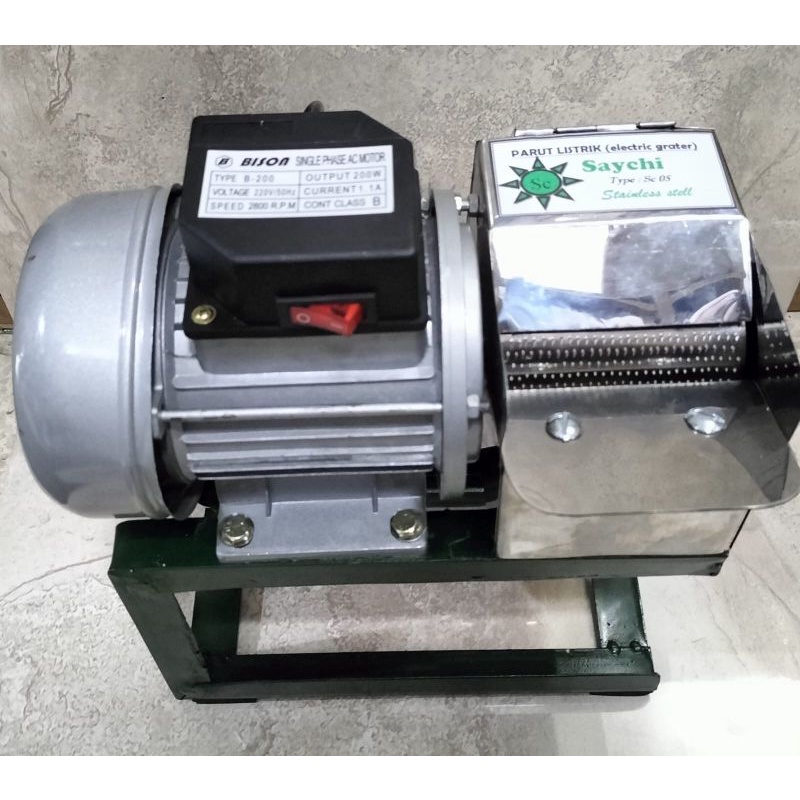 Mesin Parutan Kelapa, Kunyit, Jahe, Nanas Merk Bison / Parutan Kelapa Listrik.