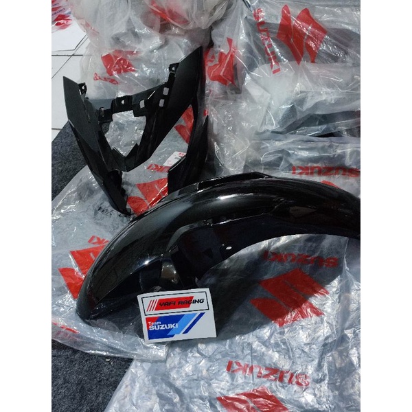 BATOK SET SPAKBOR DEPAN HITAM SATRIA FU FI INJEKSI ORIGINAL SGP