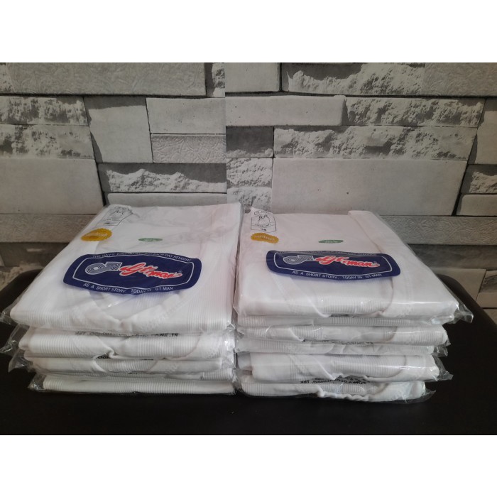 GT MAN- SINGLET PRIA- WHITE- 302B / SINGLET GT MAN / KAOS DALAM GT MAN
