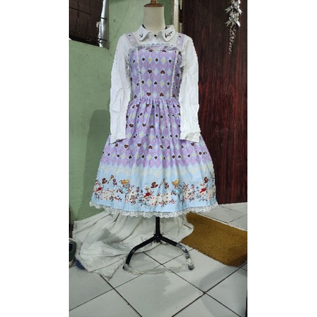Set Lolita Lilac original bodyline pattern alice in wonderland