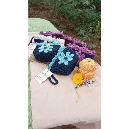 Dompet koin rajut handmade