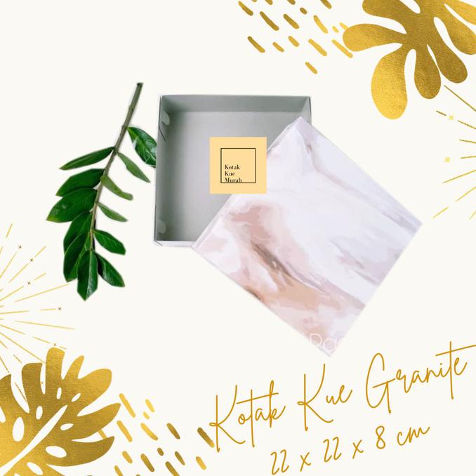 

salle Kotak serbaguna / box / dus 22 x 22 x 8 Granite untuk Roti, Kue, Donat