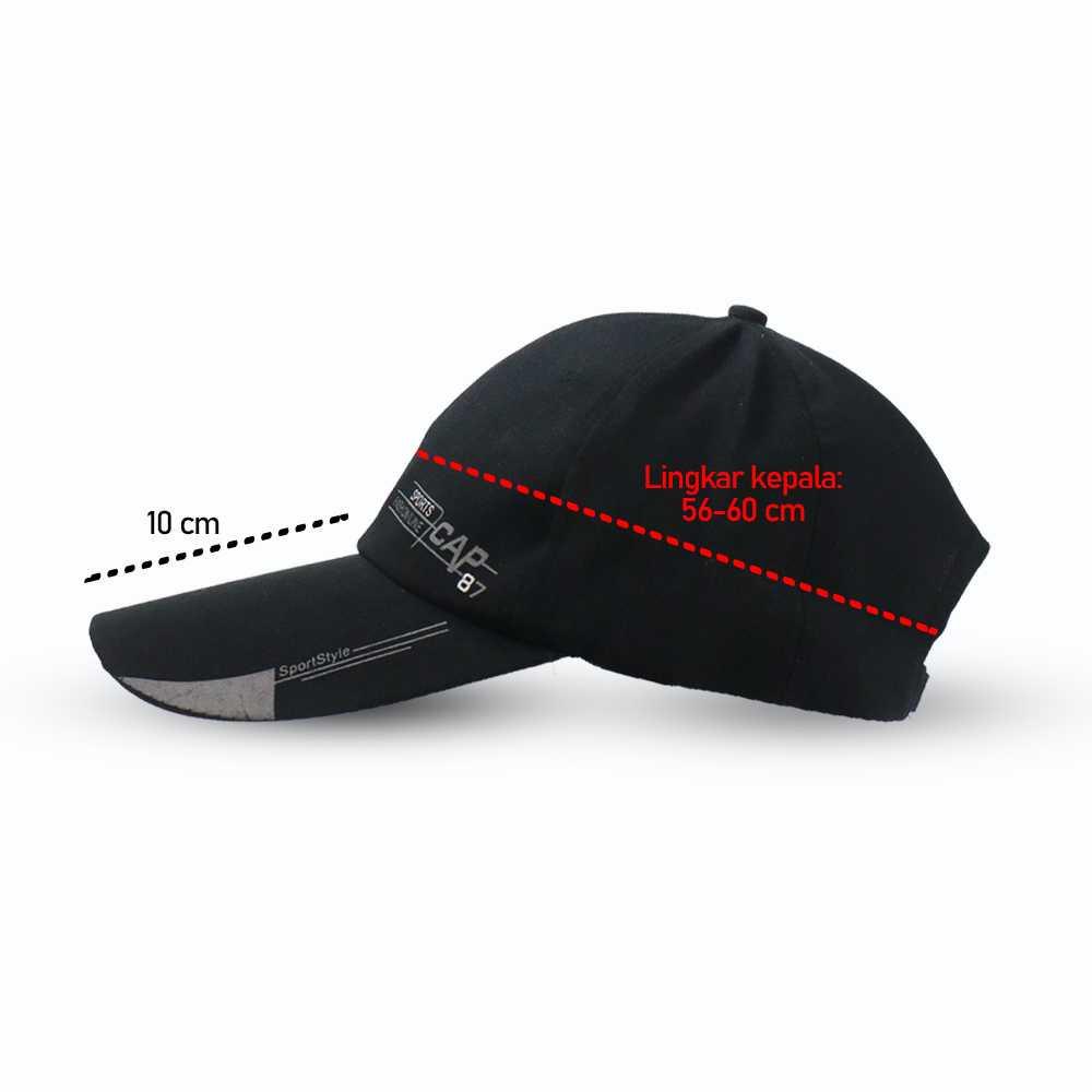 SportsC Topi Baseball Golf Pria Outdoor Fashion Line Cap Long Visor Z87