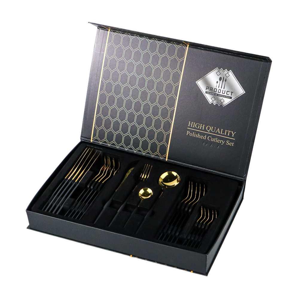 TaffHOME Set Perlengkapan Makan Sendok Garpu Pisau 24 PCS TW873 Sendok Garpu Set Sendok Plastik Sendok Korea Stainless Sendok Garpu Plastik Bening Plastik Souvenir Sendok Makan Stainless Sendok Garpu Set Stainless Sendok Korea Set Souvenir Sendok Sendok P