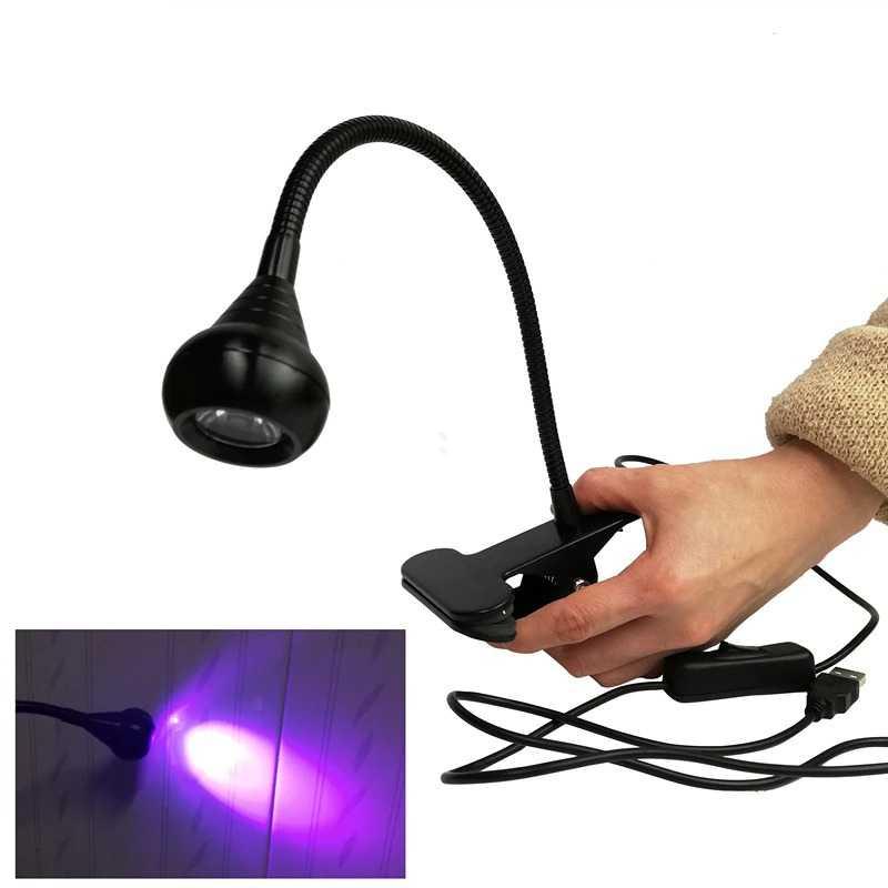 CMAOS Lampu UV LED Desk Lamp Ultraviolet Nail Dryer or Cash Detector M1