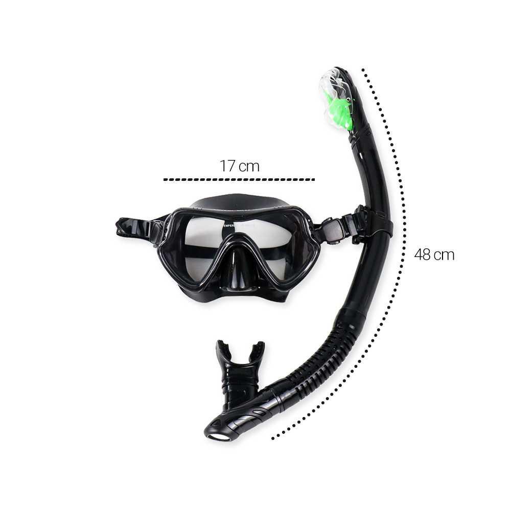 TaffSPORT Kacamata Selam Diving Snorkeling Tempered Glass - AS303JF