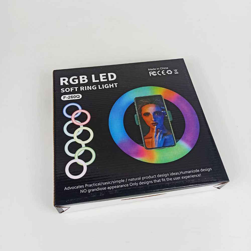 B-Light Lampu Ring Light RGB LED 10W 124 LED 10 Inch with 1 Holder F-260Q Flash Camera Flash Camera Lampu Flash Studio Lampu Flash Studio Softbox Flash Softbox Flash Led Flash Led Flash Perlengkapan Anak Perlengkapan Anak Sofbox Godox Sofbox Godox Rumah R